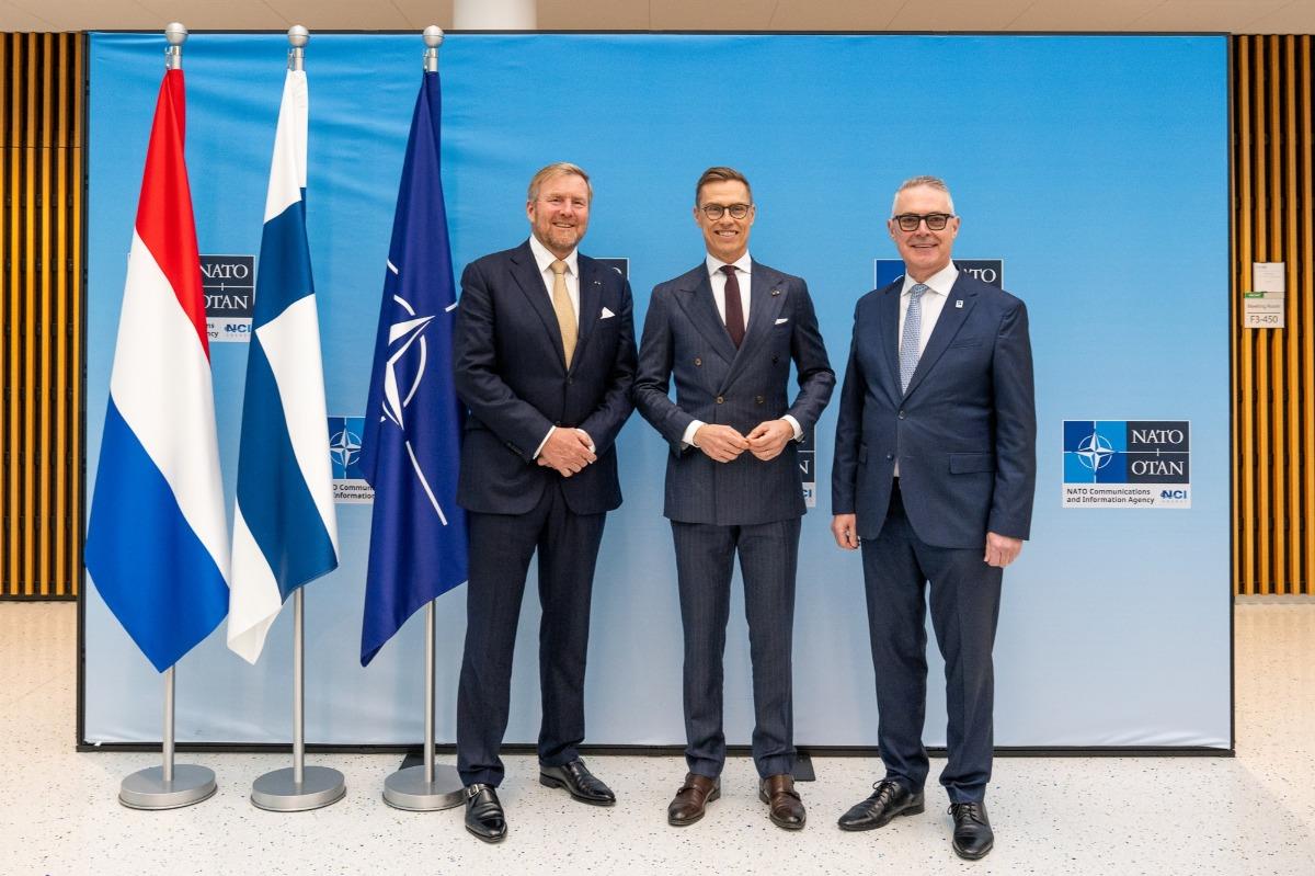 King Willem-Alexander and President Stubb visit NCIA in The Hague